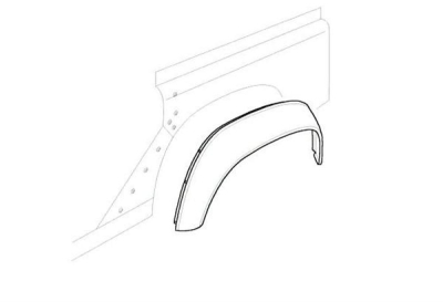 Defender Arka Çamurluk Kaşı Mat Siyah ALO710010 - XH2227896AA